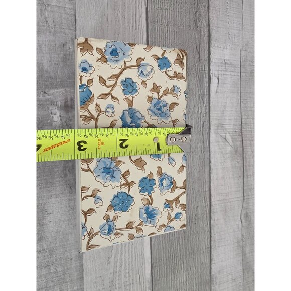 Vintage Ohio Art Co Metal Recipe Box With Blue Floral Lid Design & Recipe Cards - Picture 13 of 13